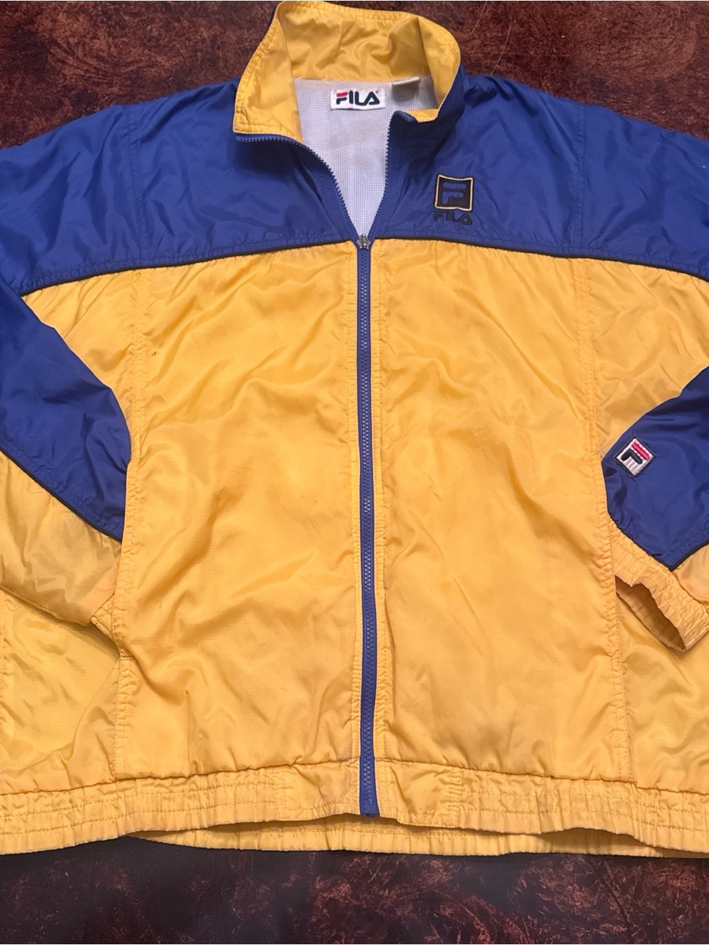 FILA Blue and Yellow Colorblock Sport Jacket